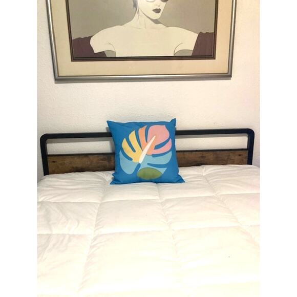 SALE. New! Monstera Leaf Indoor Outdoor Pillow - 18 x 18 - Picture 4 of 8